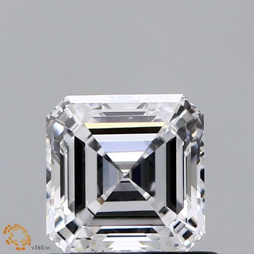 0.83ct D VVS2 Rare Carat Ideal Cut Asscher Lab Grown Diamond