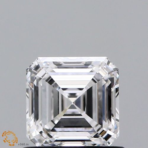 0.84ct D VS1 Rare Carat Ideal Cut Asscher Lab Grown Diamond