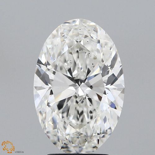 3.24ct F SI1 Rare Carat Ideal Cut Oval Lab Grown Diamond