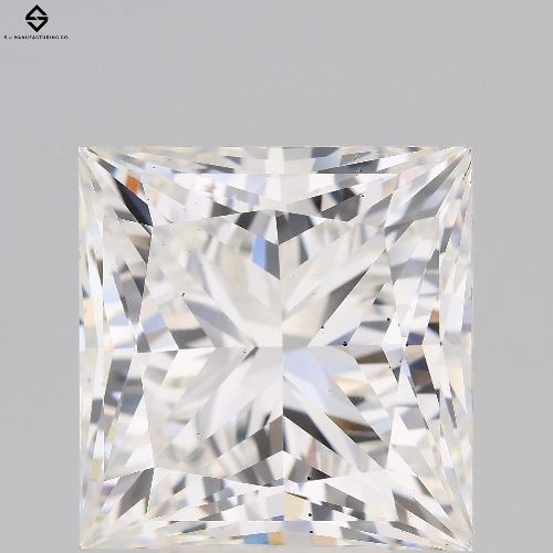 7.06ct G VS2 Rare Carat Ideal Cut Princess Lab Grown Diamond