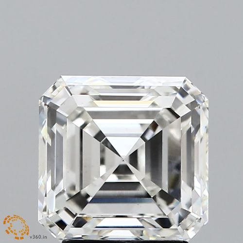 3.17ct H VS1 Rare Carat Ideal Cut Asscher Lab Grown Diamond