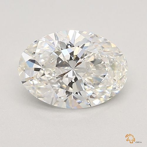 0.88ct F VS2 Rare Carat Ideal Cut Oval Lab Grown Diamond