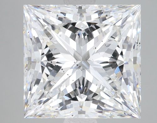 5.05ct F SI1 Rare Carat Ideal Cut Princess Lab Grown Diamond
