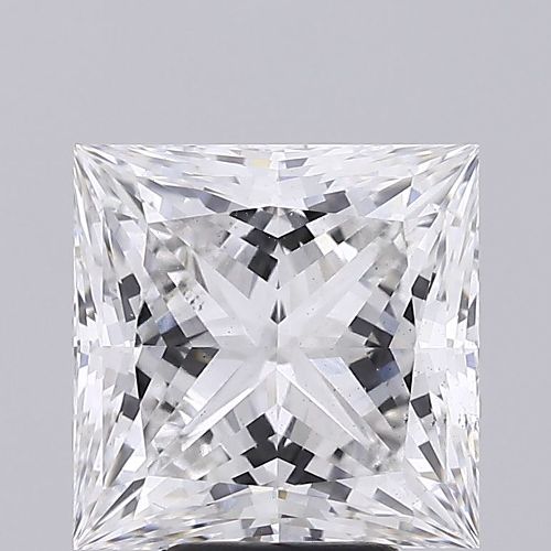 5.14ct F VS2 Rare Carat Ideal Cut Princess Lab Grown Diamond