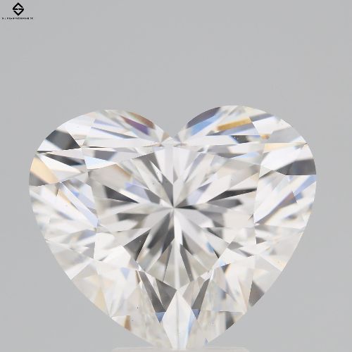 5.55ct F VS1 Rare Carat Ideal Cut Heart Lab Grown Diamond