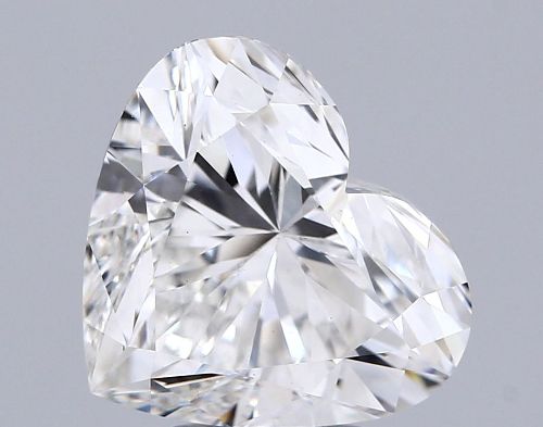 5.01ct F VS2 Rare Carat Ideal Cut Heart Lab Grown Diamond