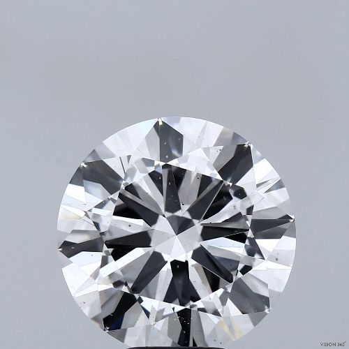 7.02ct F SI1 Excellent Cut Round Lab Grown Diamond