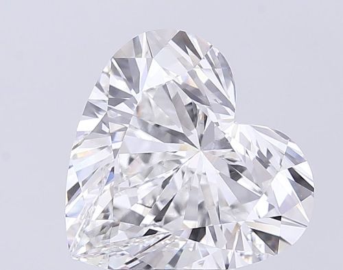 5.09ct F VS1 Rare Carat Ideal Cut Heart Lab Grown Diamond