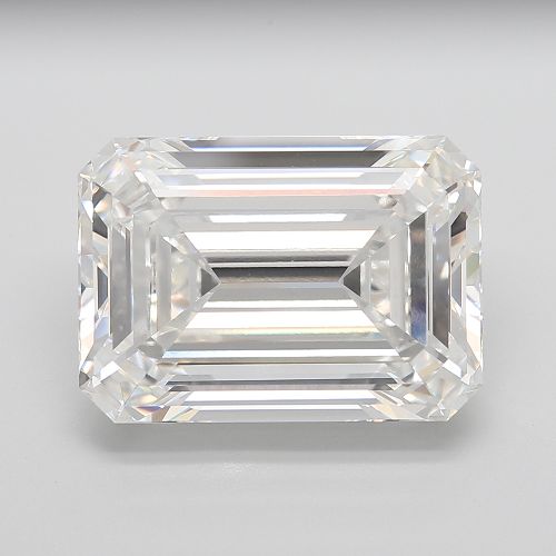 21.30ct F VVS2 Rare Carat Ideal Cut Emerald Lab Grown Diamond