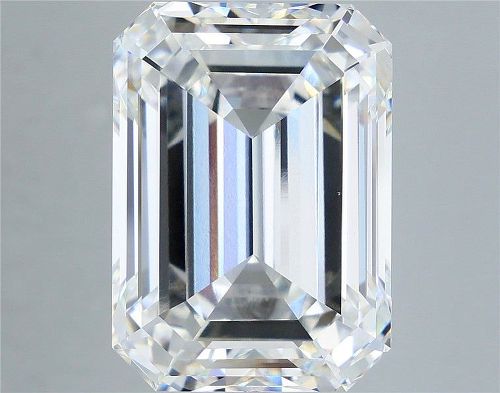 16.03ct F VVS2 Rare Carat Ideal Cut Emerald Lab Grown Diamond