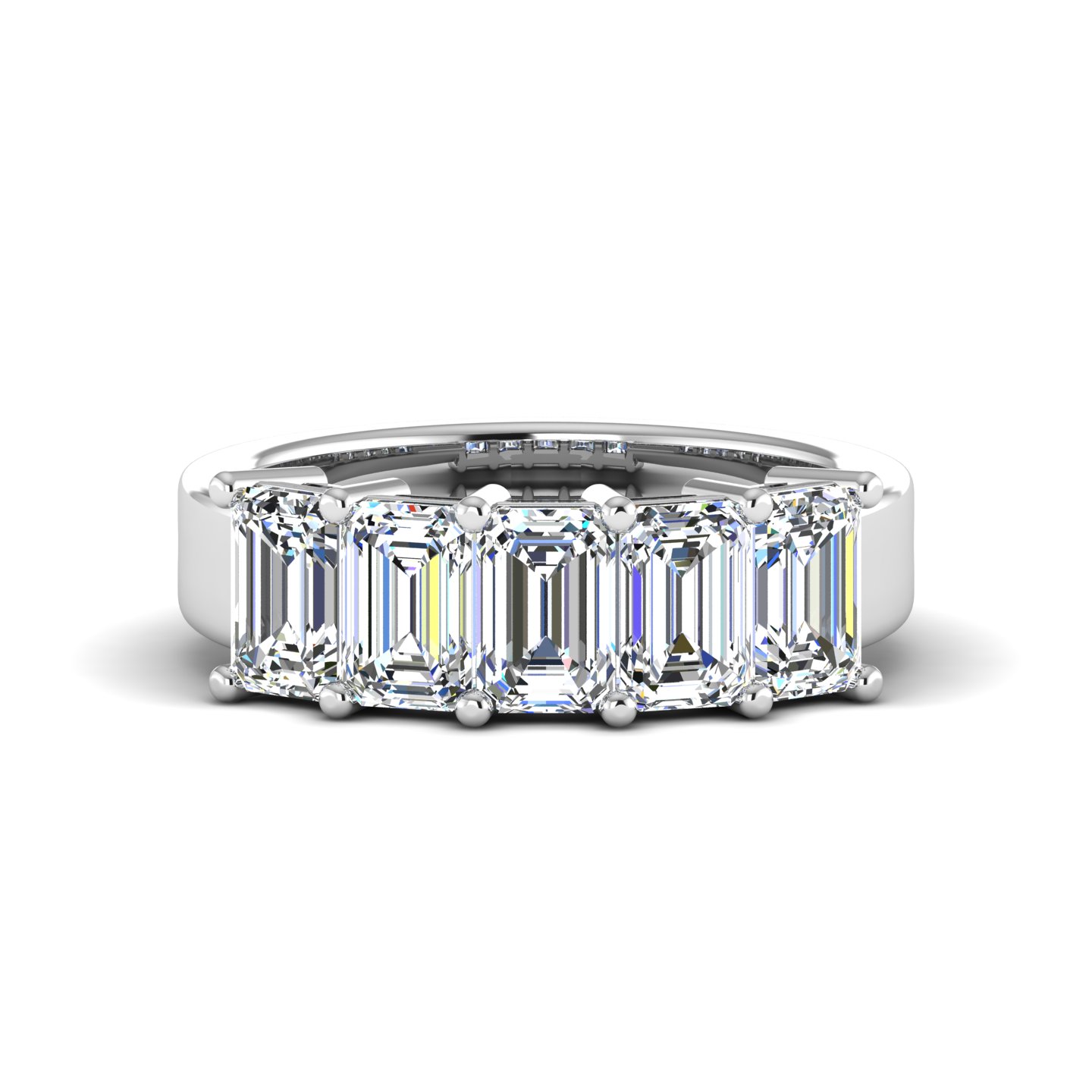 Lorelai Stone Shared Prong Anniversary Band 14K White Gold