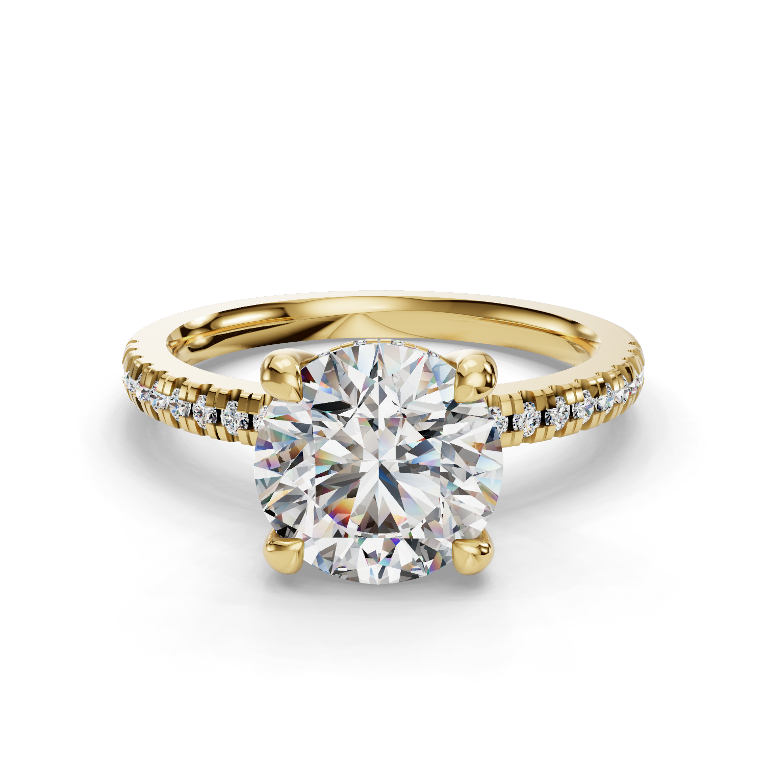 Side-Stone Engagement Ring