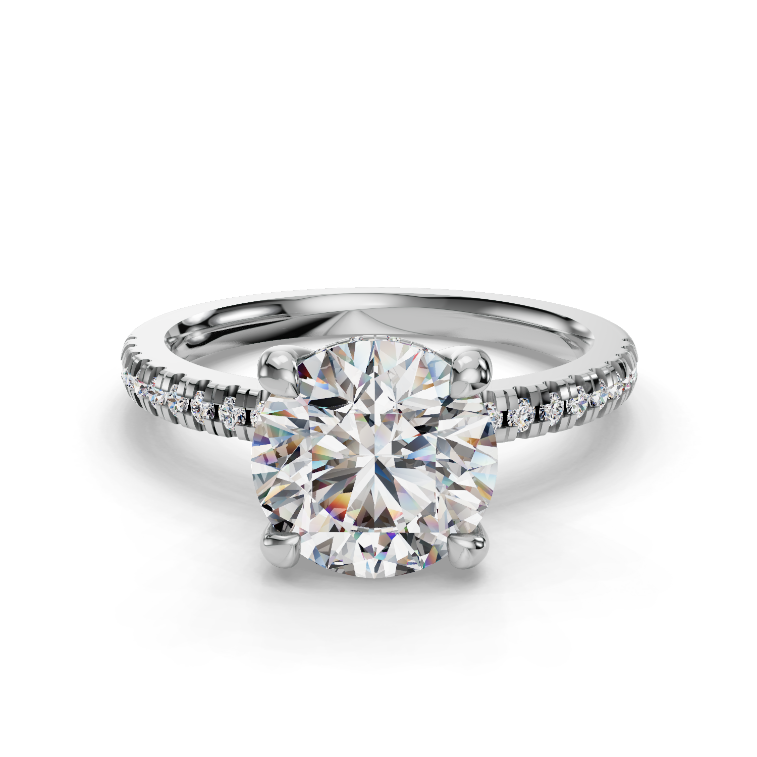 Side-Stone Engagement Ring