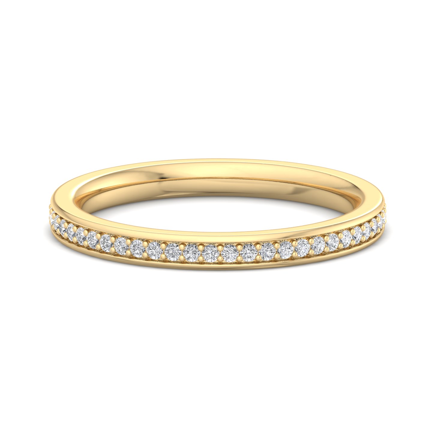 Kensley Pav? Wedding Band 18K Yellow Gold (Setting Price)