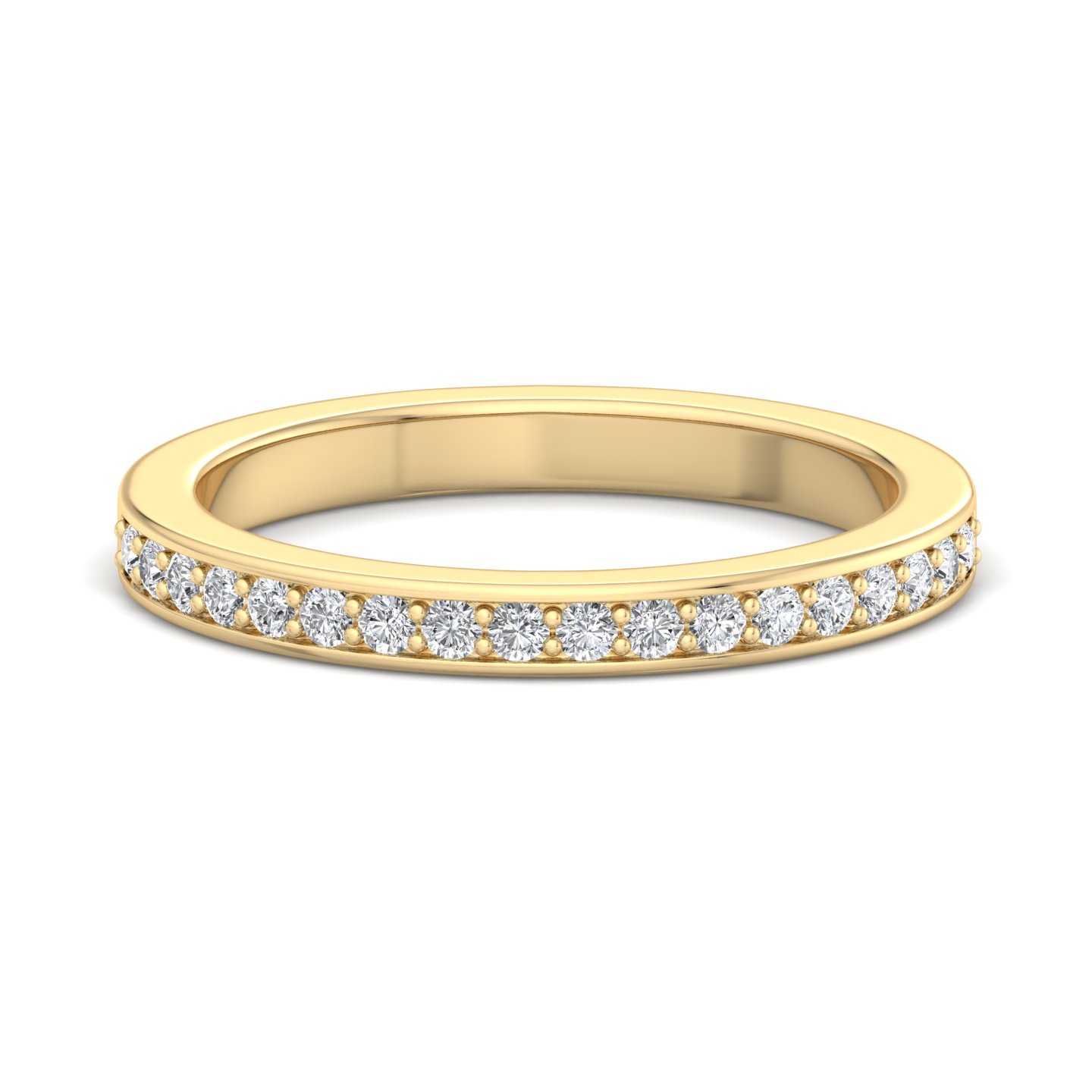 Ivory Wedding Band 14K Yellow Gold (Setting Price)
