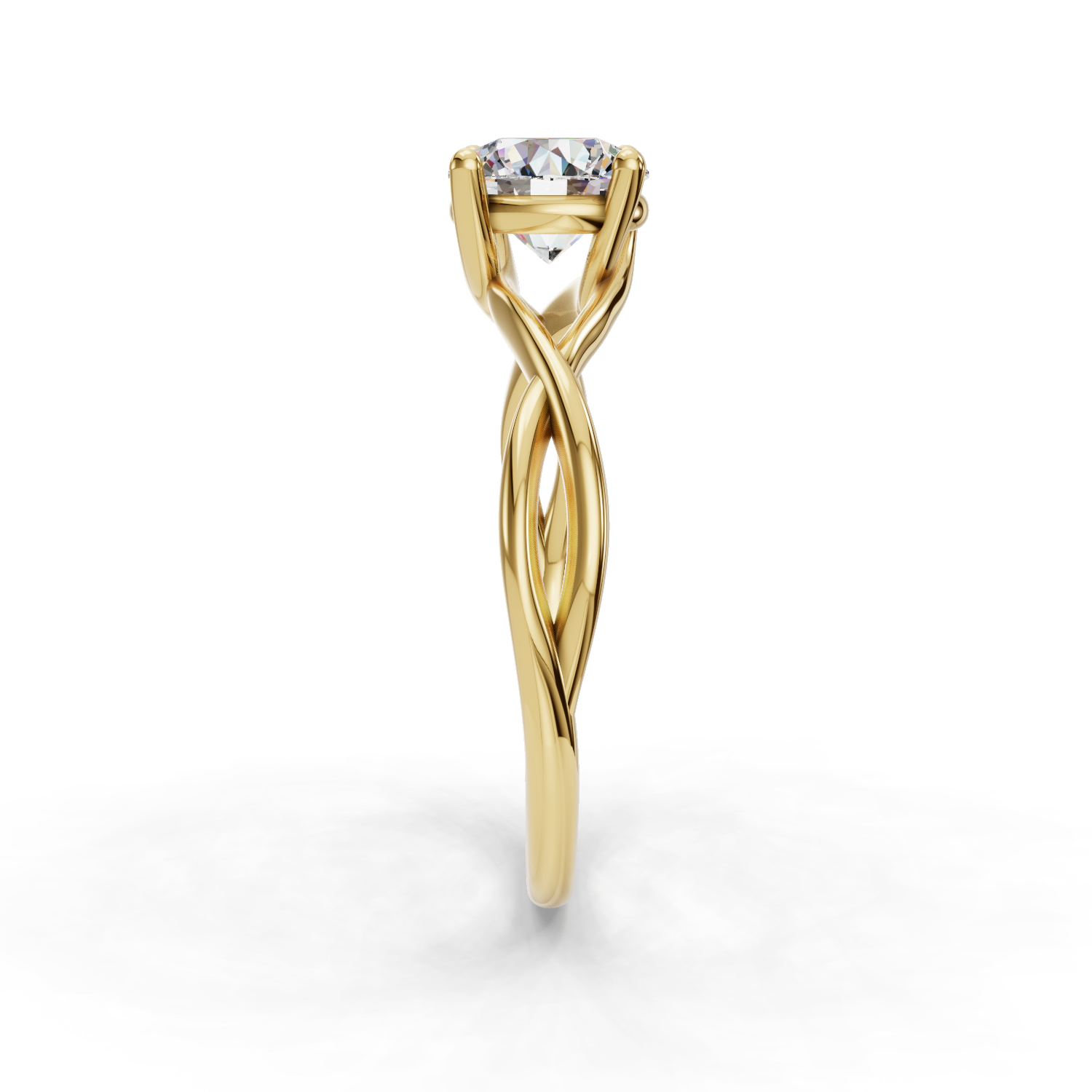 Marble Bianca アメトリンリング　k10 イエローゴールド Bianca Twist Engagement Ring - 18K Yellow Gold