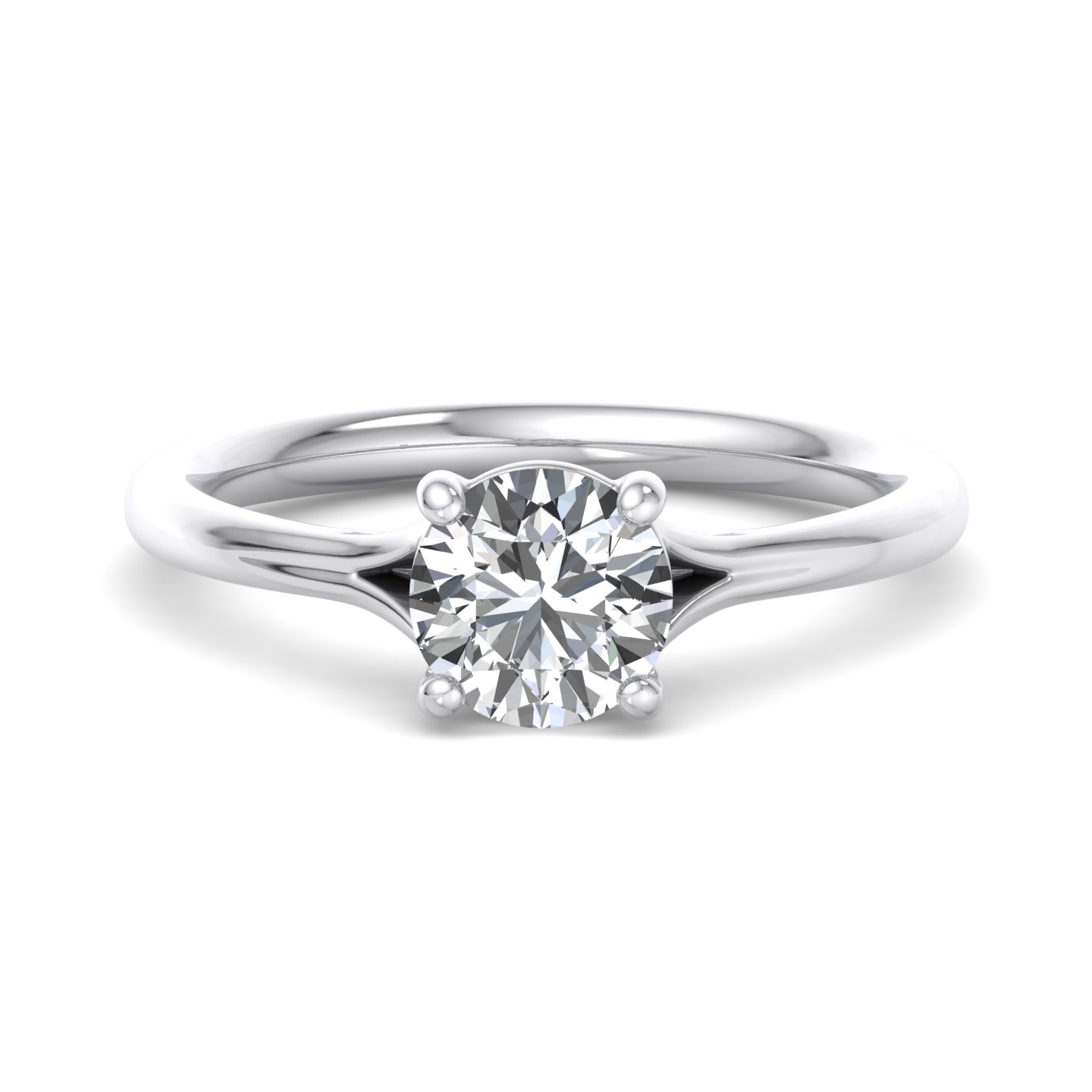 Isabella 4 prong solitaire with Split shank