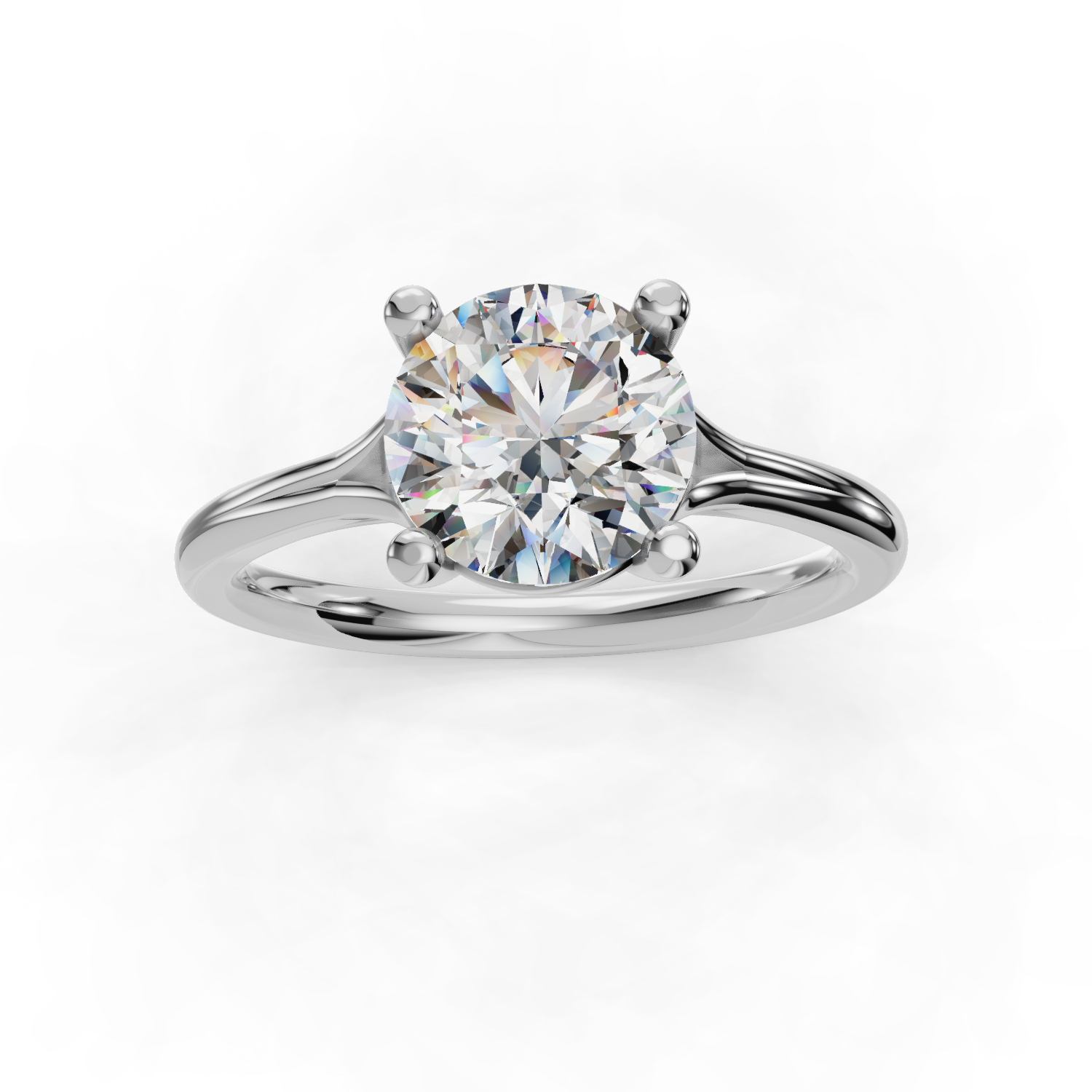 Isabella 4 prong solitaire with Split shank