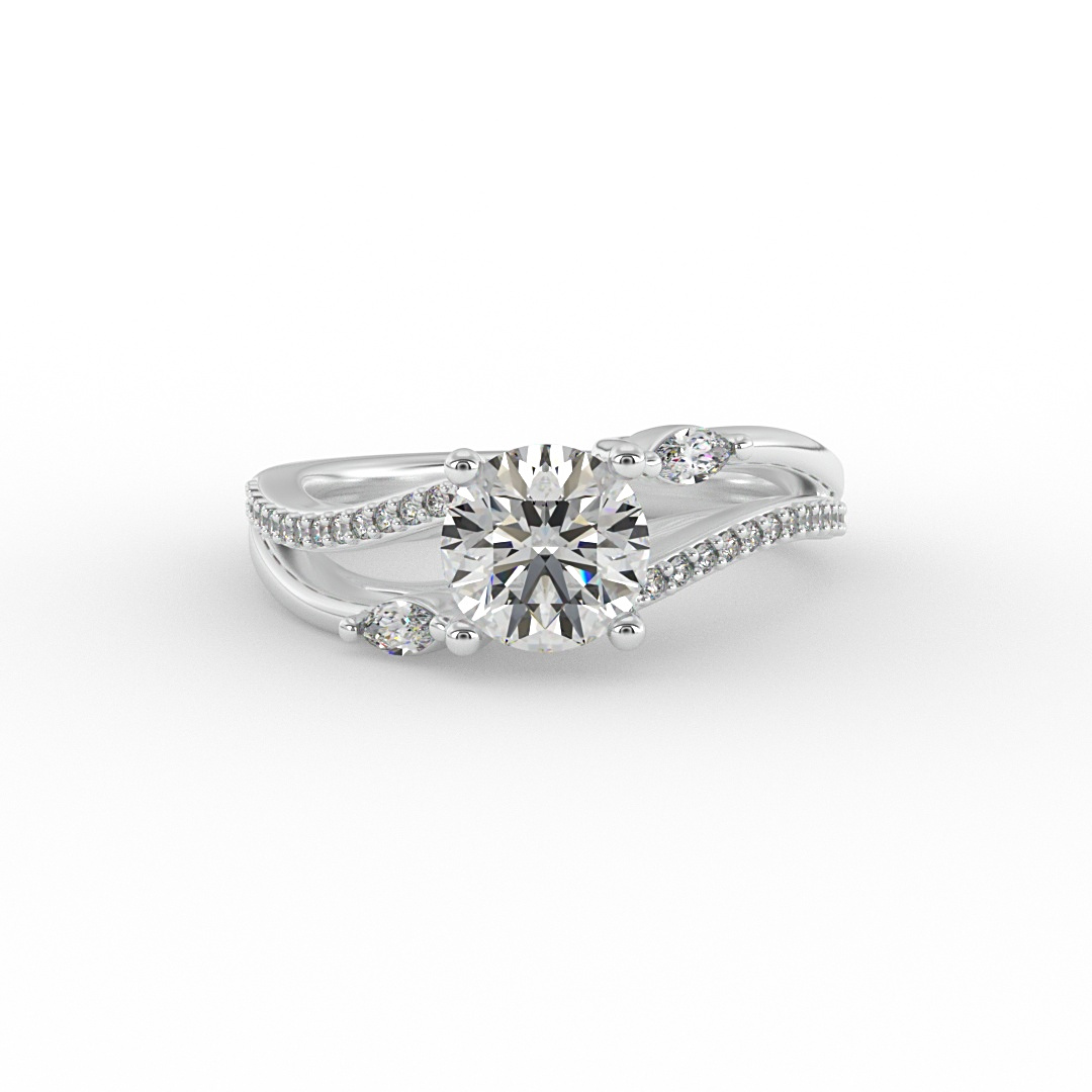 【Grace Personalized】REBECCAリング Rebecca Engagement Ring - 14K White Gold