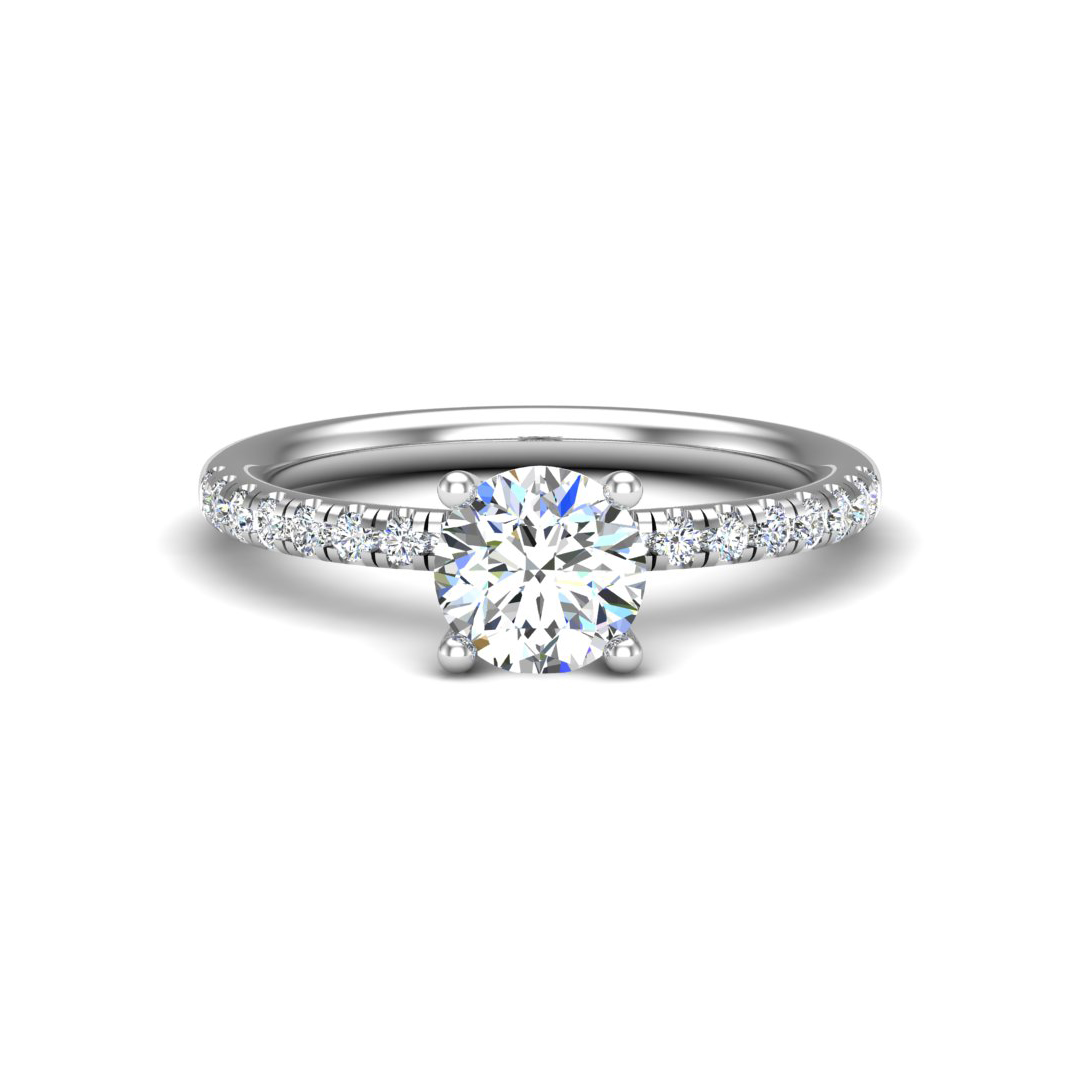 Charlotte Hidden Halo with Pave Band