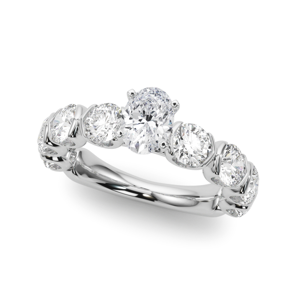Devika U Prong Diamond Engagement Ring - 14K White Gold