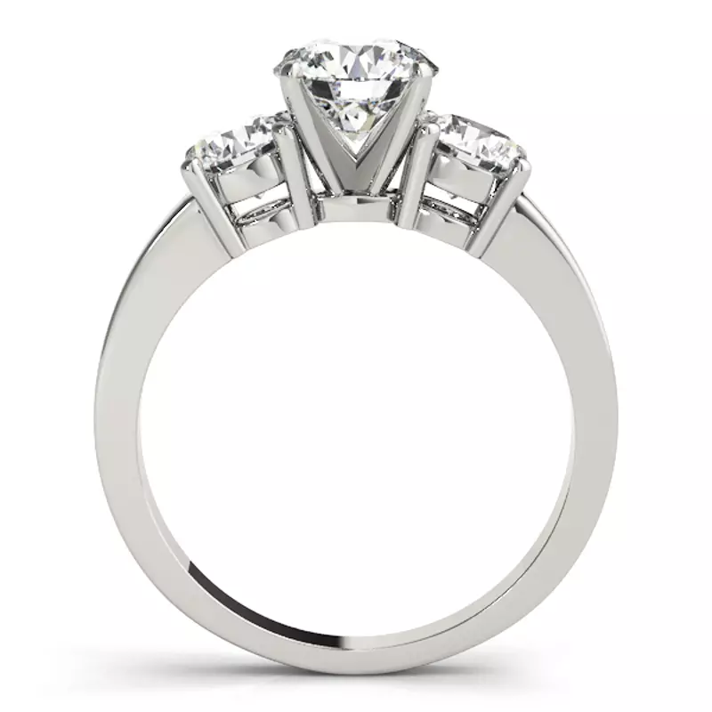 Platinum Cleo Three Stone Engagement Ring