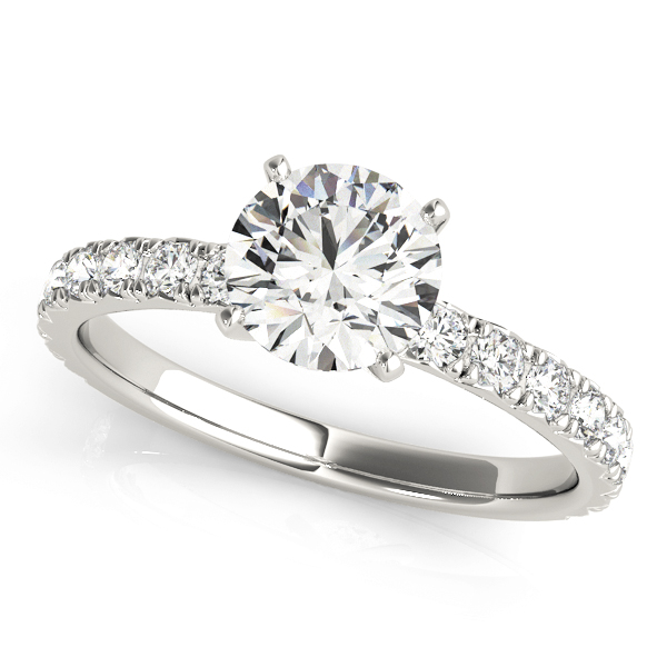 Riley Classic Pavé Diamond Engagement Ring