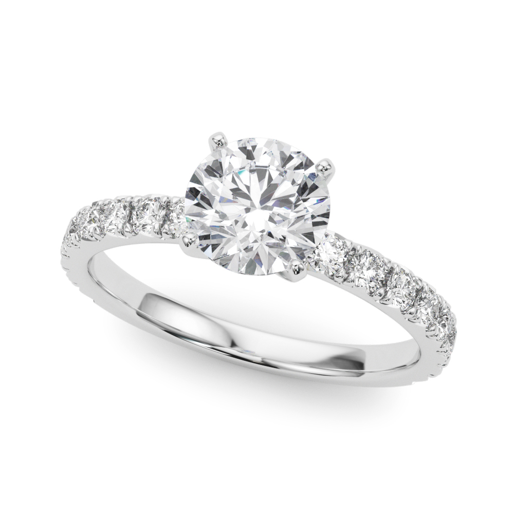 Riley Classic Pavé Diamond Engagement Ring