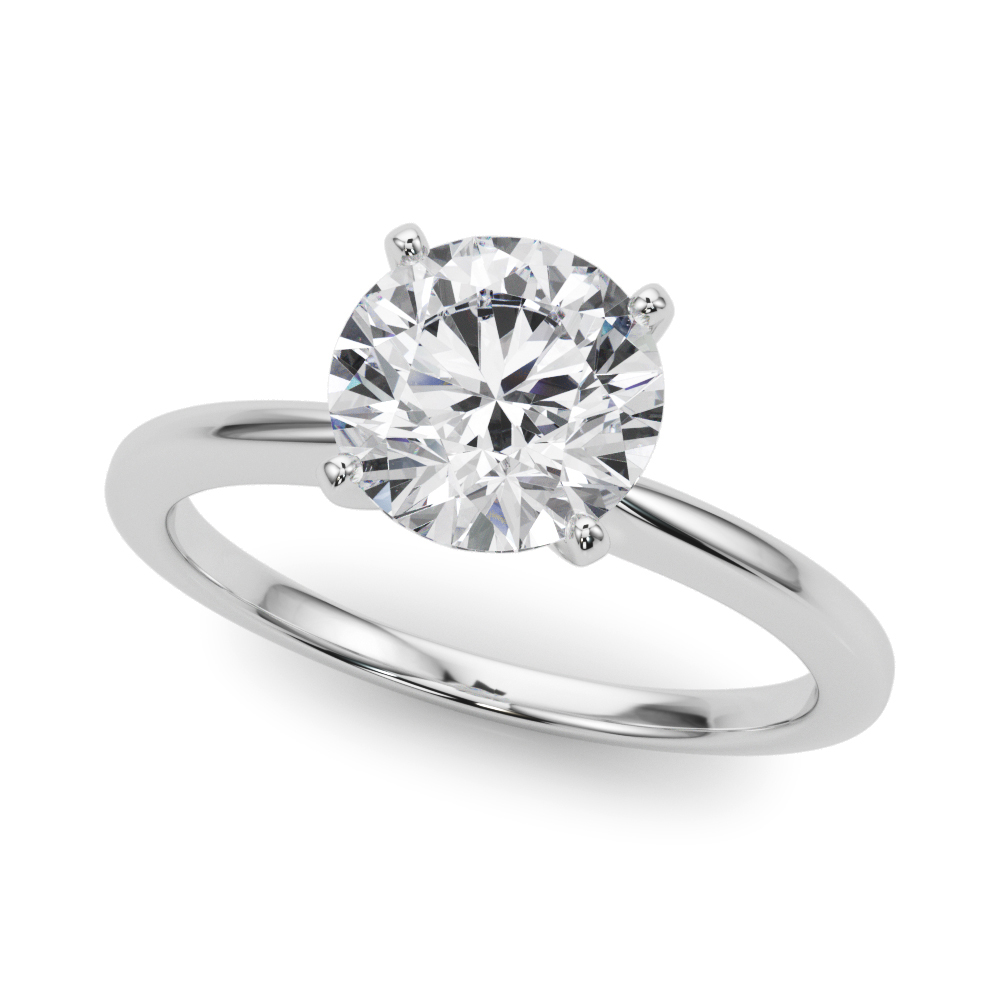 Windy Solitaire Engagement Ring - 14K White Gold With 0.71 Carat Round Lab Diamond