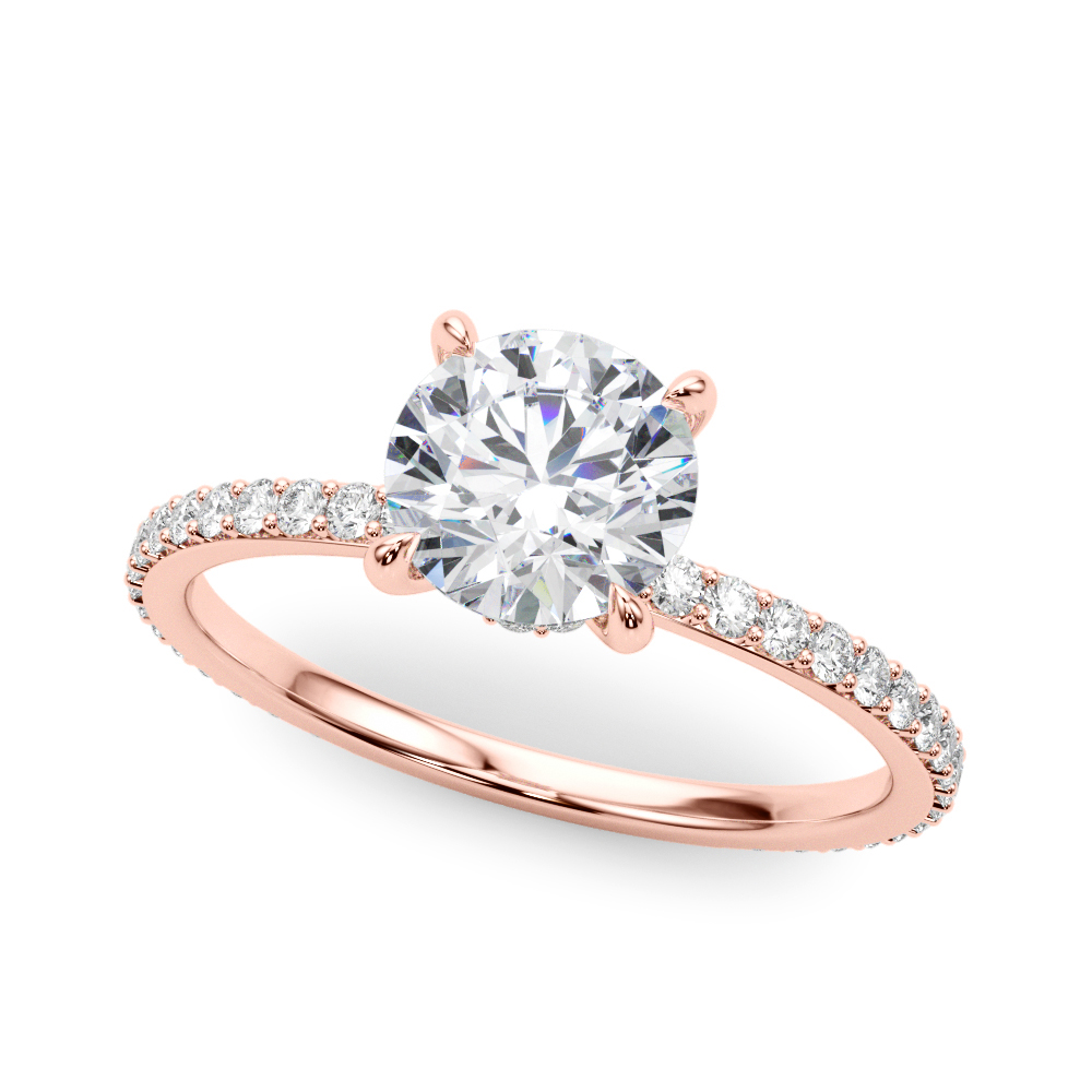 Hidden-Halo Engagement Ring