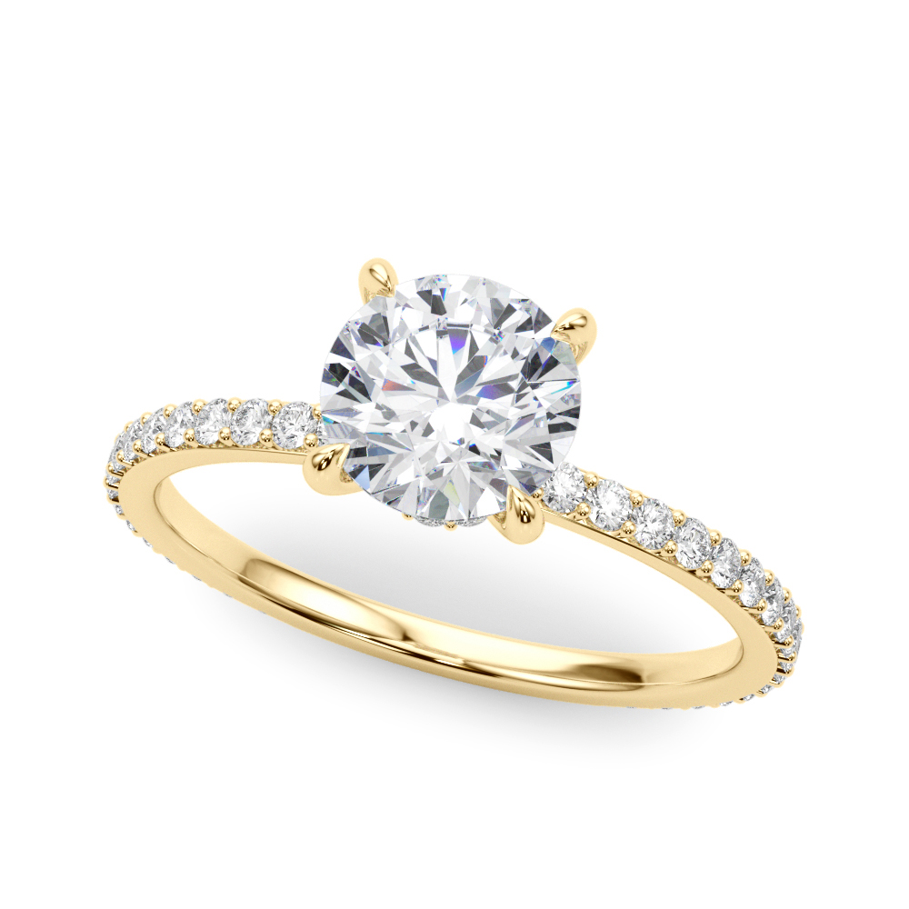 Hidden-Halo Engagement Ring