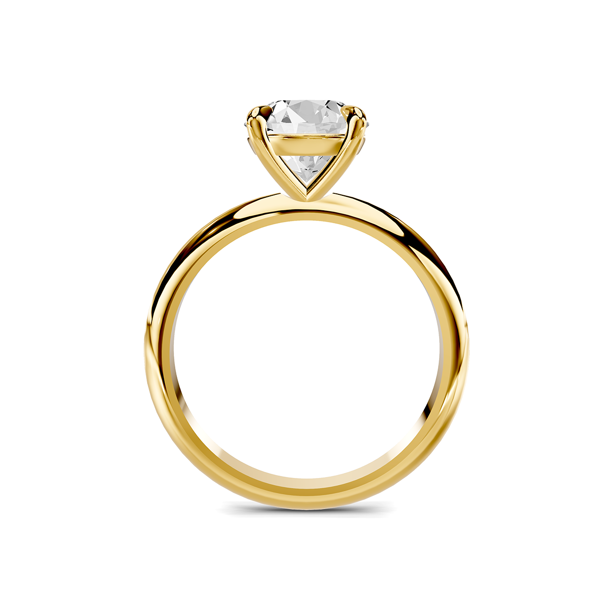 Serra Knife Edge Gallery Basket Engagement Ring (2mm) - 14K Yellow