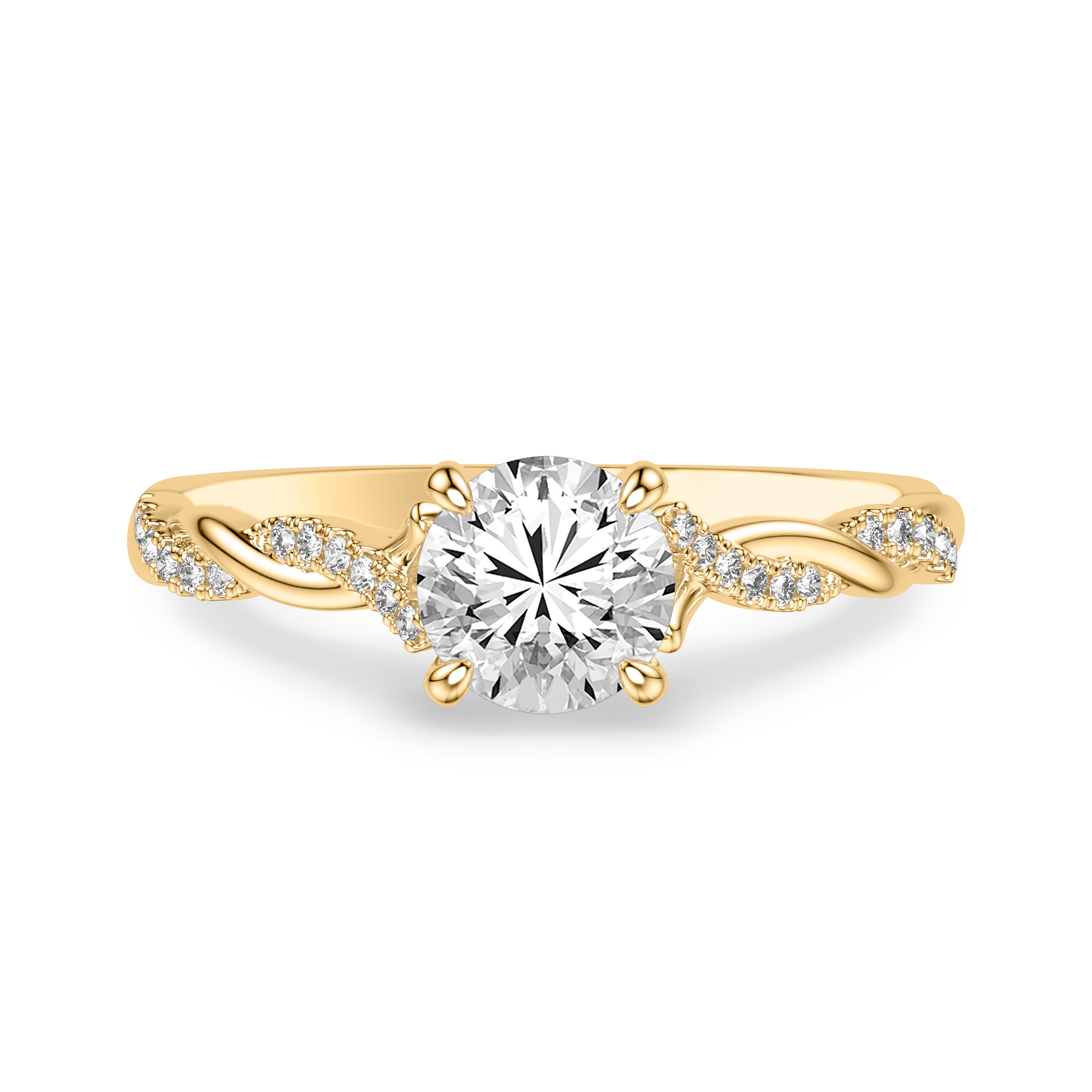 も*し様 PRY シュウト　Double Twisted Ring 13号 Kayleigh Diamond Twist Engagement Ring - 18K Yellow Gold