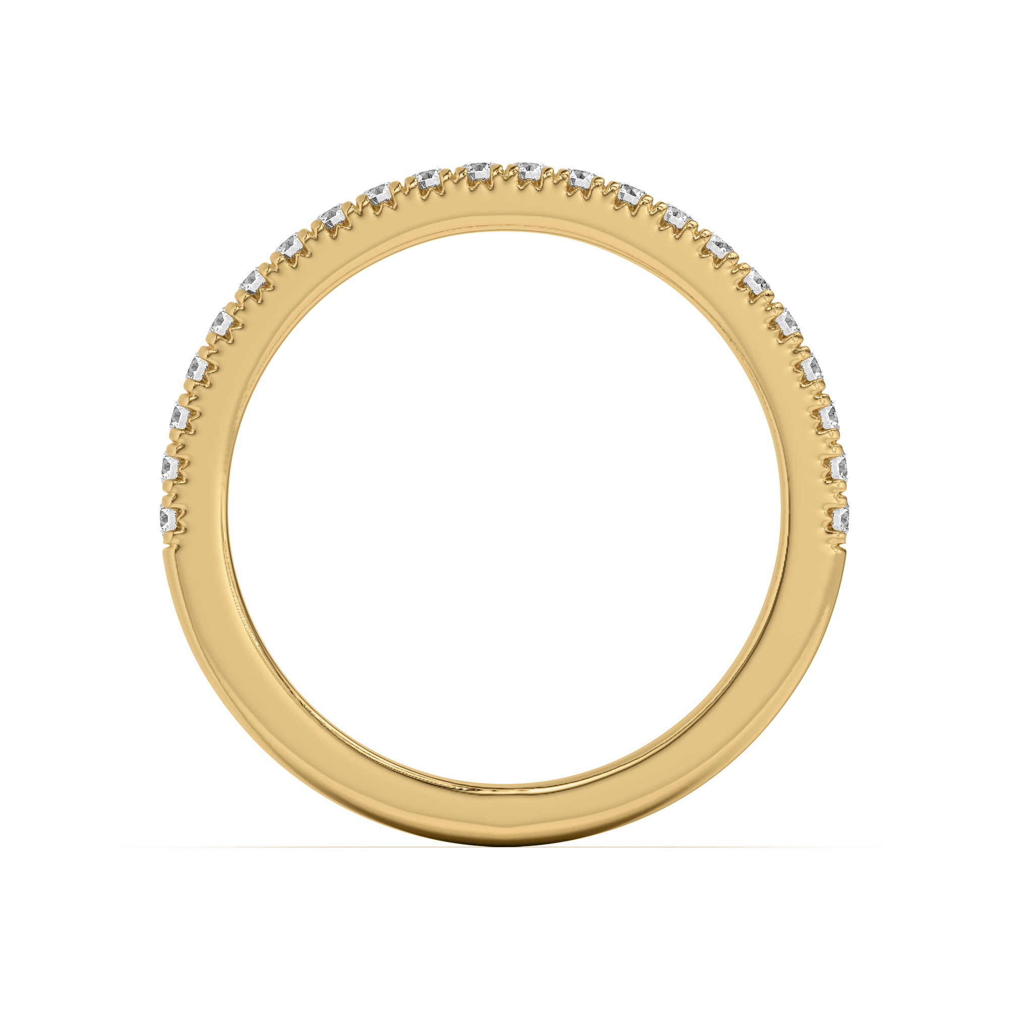 Penny Pavé Diamond Band - 18K Yellow Gold