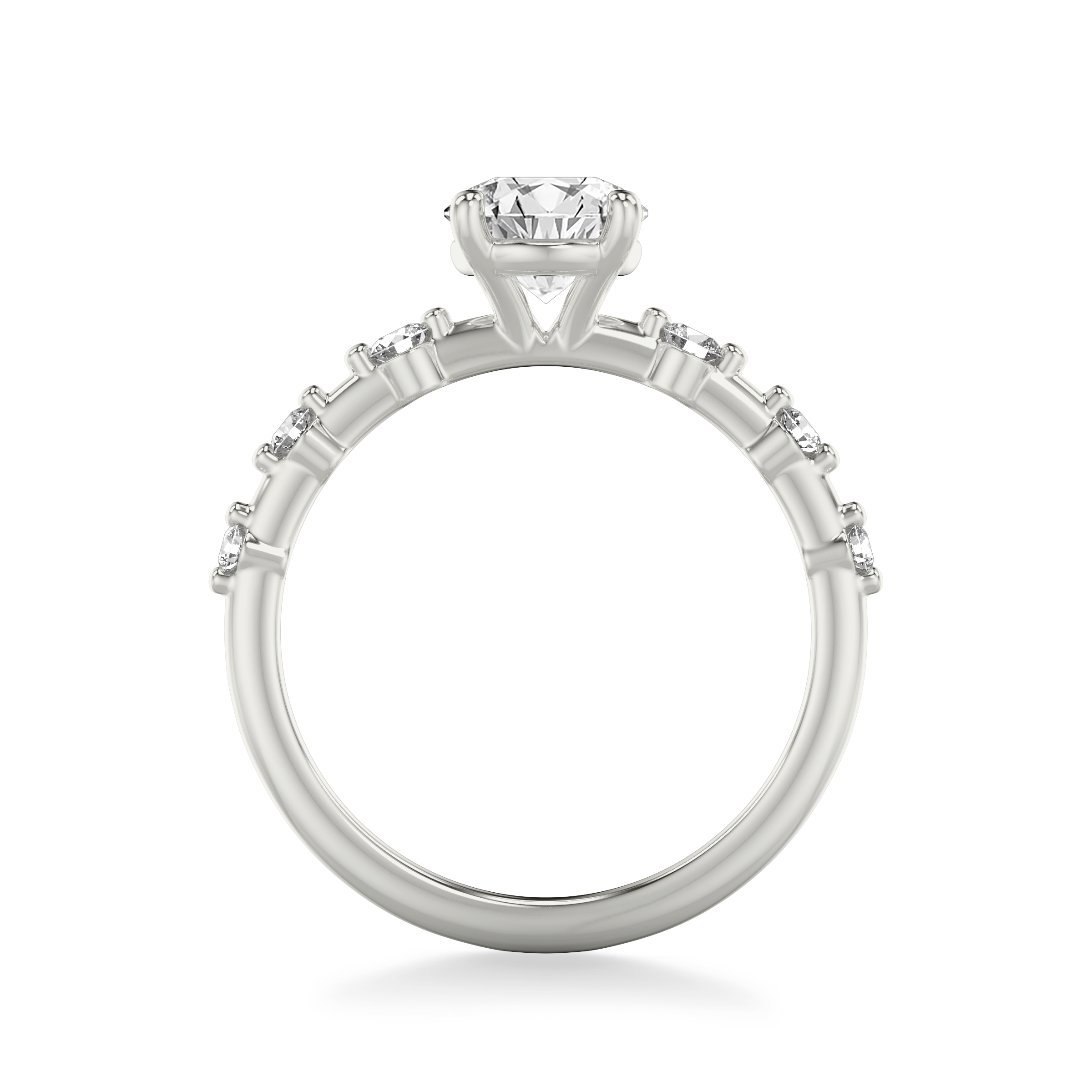 Dazzlingrock Collection 5 Row Diamond Anniversary Ring - 0.40ctw Natural Diamonds In 14K Gold, Micro-Pave Setting