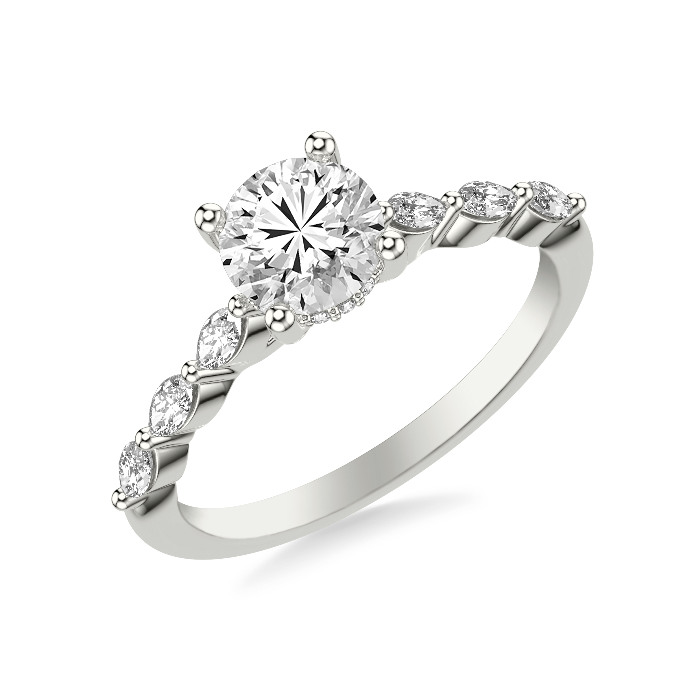 Side-Stone Engagement Ring