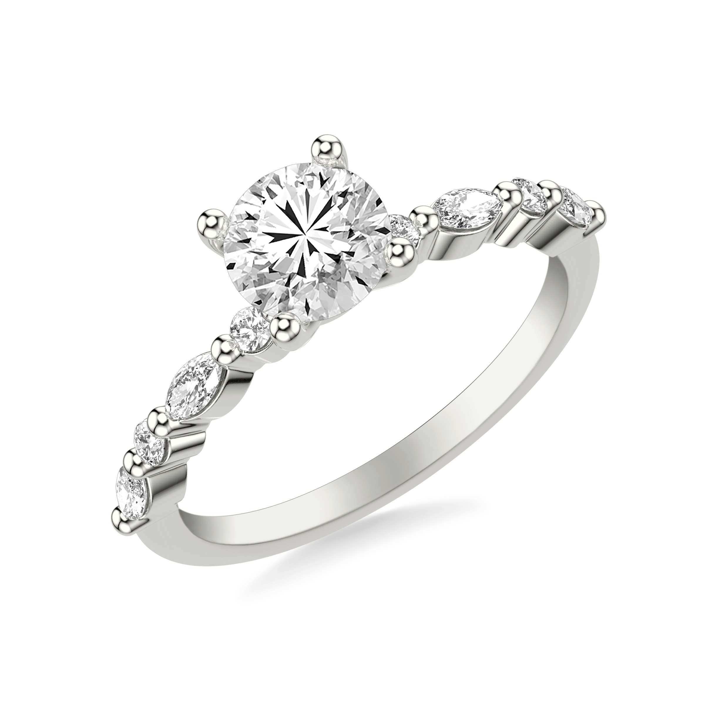 Side-Stone Engagement Ring