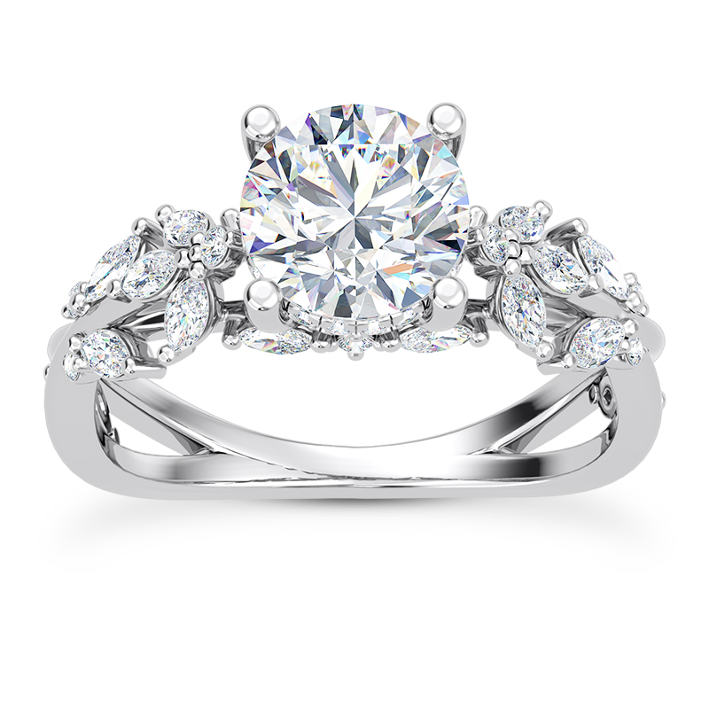 Side-Stone Engagement Ring