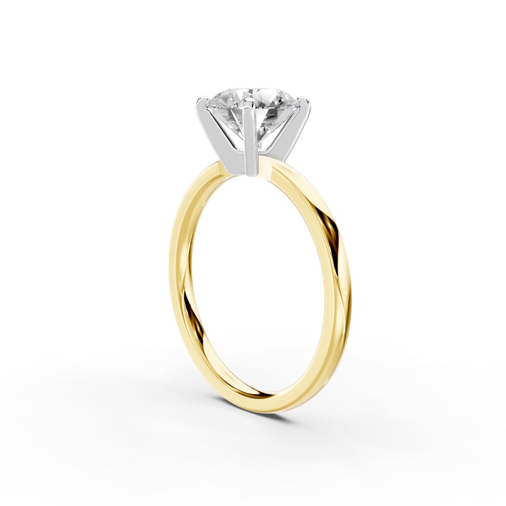 Linda 1.5mm Comfort Fit Engagement Ring - 14K Yellow Gold