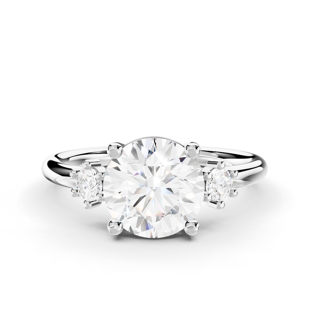 Marni Petite Three-Stone Engagement Ring