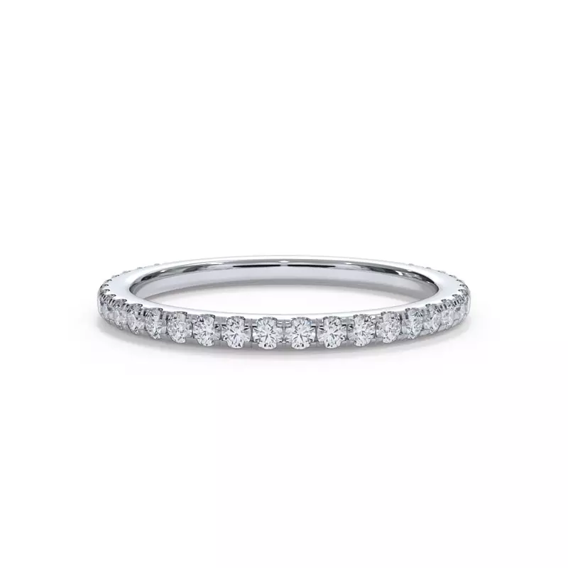 14K White Gold Bellora Classic Pavé Band