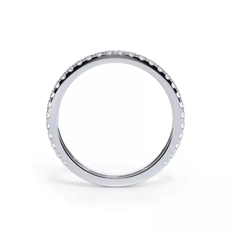 14K White Gold Bellora Classic Pavé Band