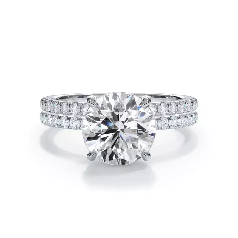 14K White Gold Bellora Classic Pavé Band