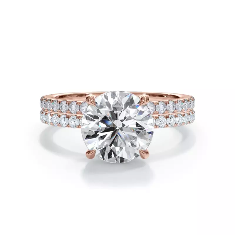 18K Rose Gold Bellora Classic Pavé Band