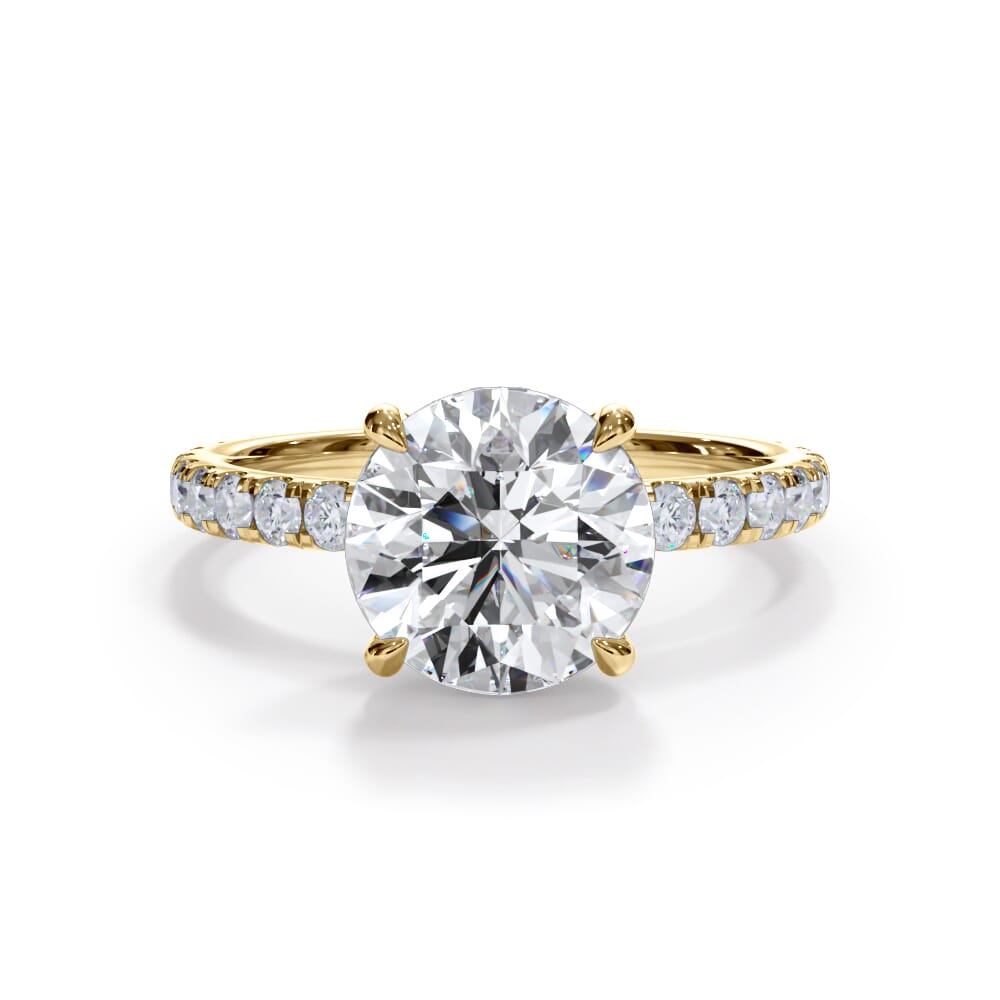 Hidden-Halo Engagement Ring
