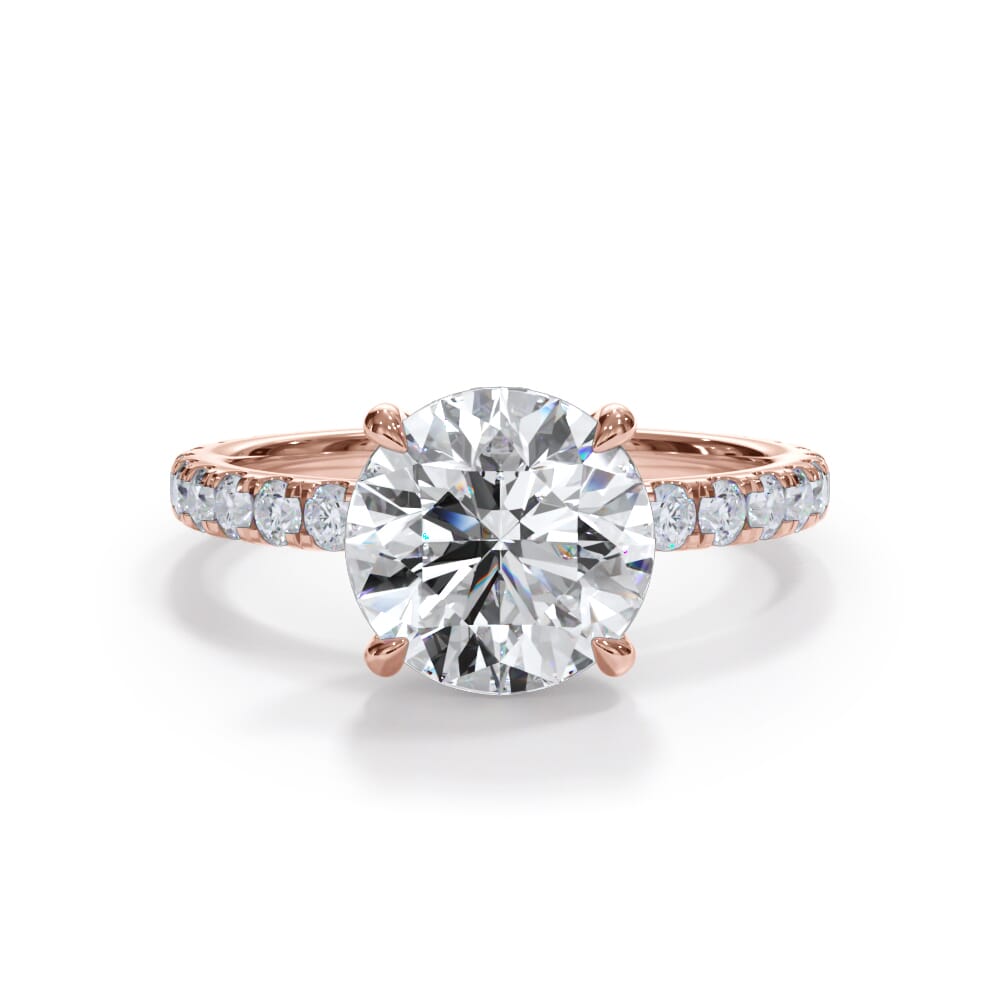 Hidden-Halo Engagement Ring