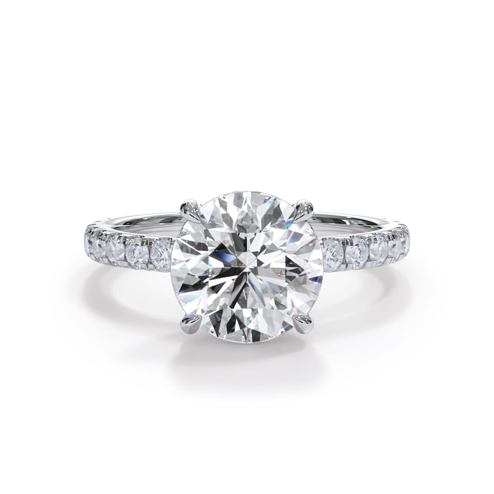 Hidden-Halo Engagement Ring