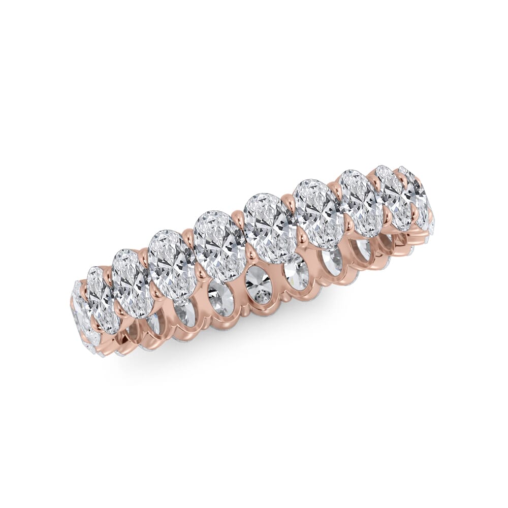 【HYERES LOR】24SS★ Lab Diamond 14K Wishbone Eternity Ring 14K & 18K Gold and Multi-Shape Diamond Eternity Band Lab