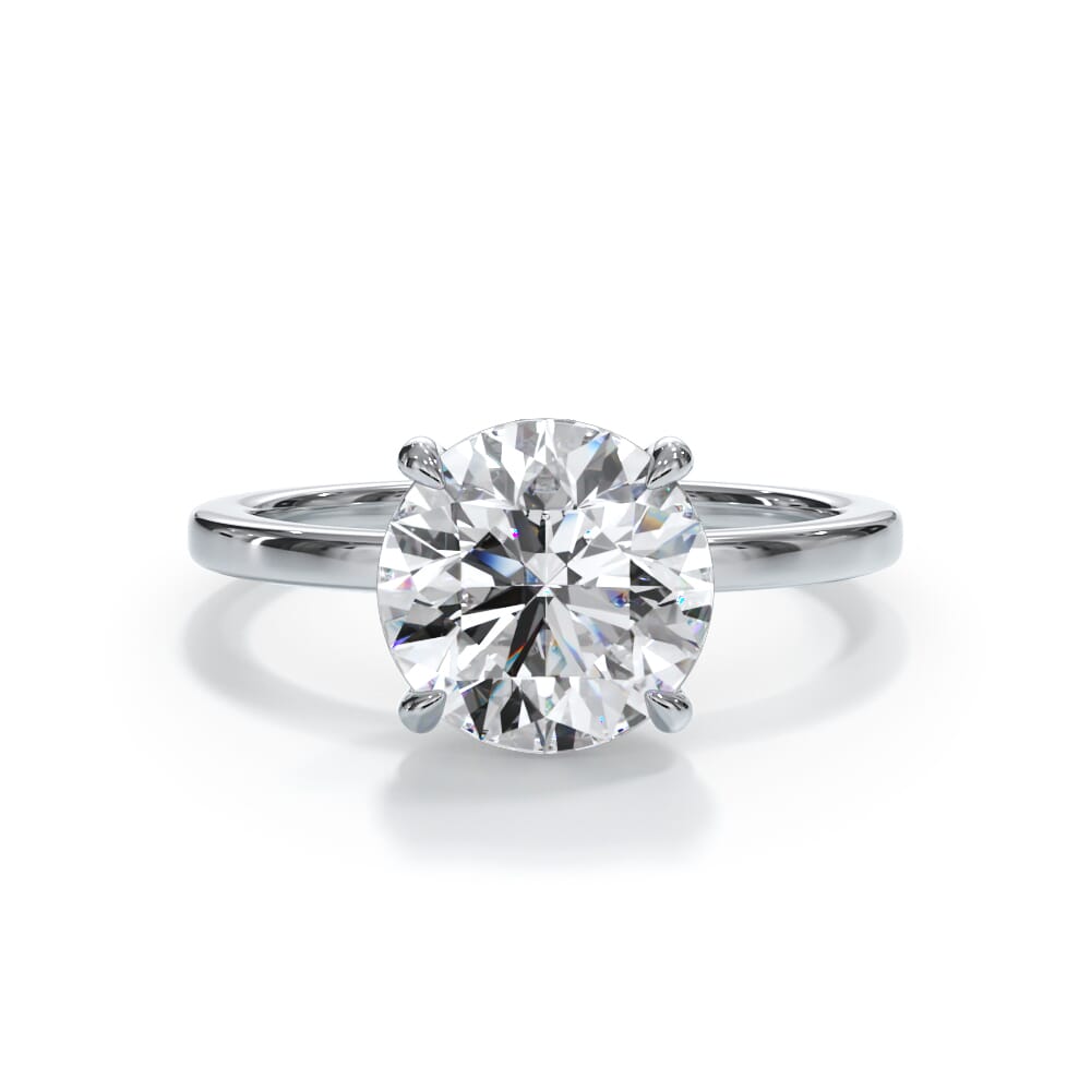 1 Ct. Bellora Hidden Halo Engagement Ring - 14K White Gold