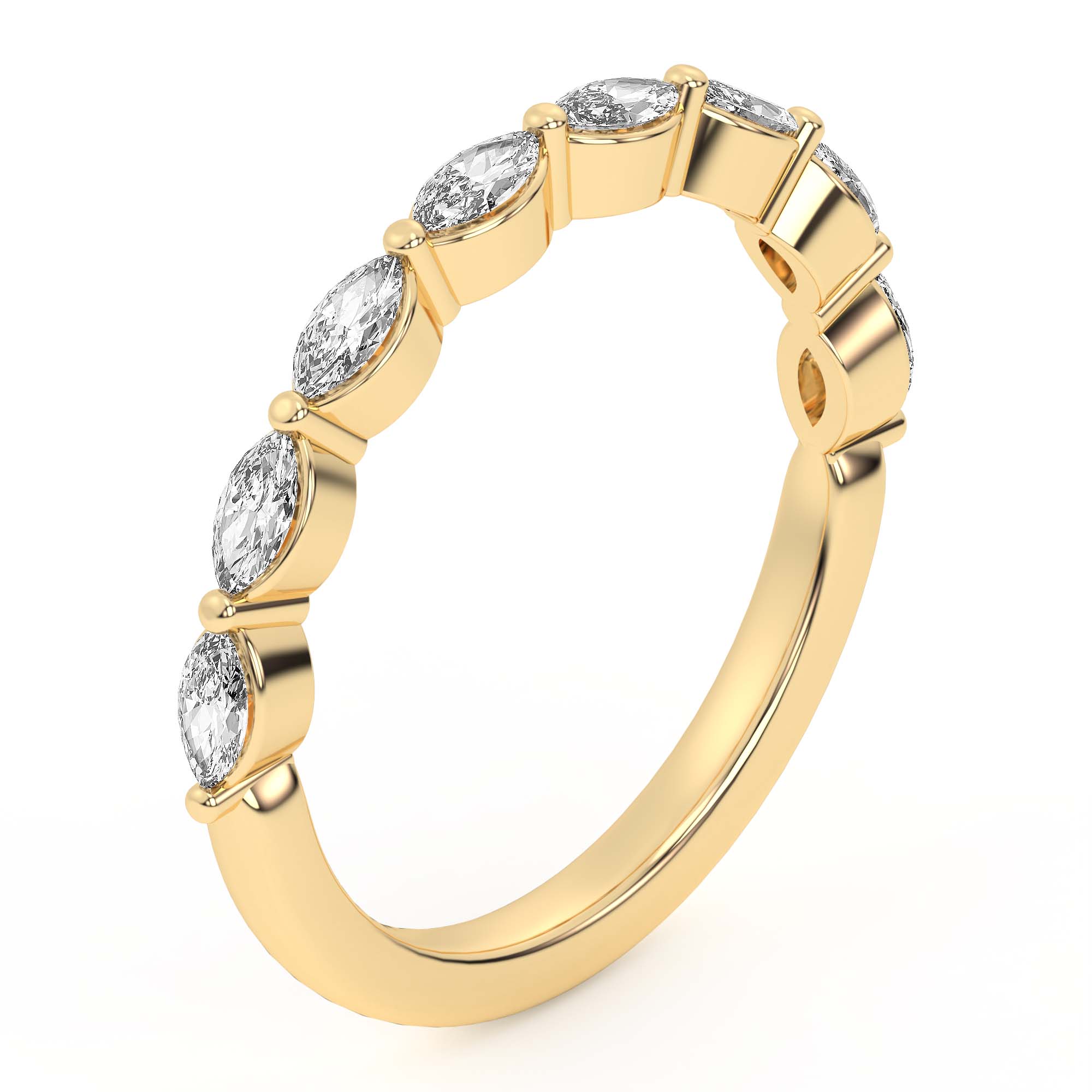 Everly Marquise Diamond Band - 18K Yellow Gold